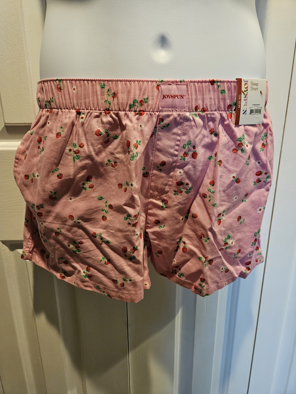 Women's Pink Strawberry Sleep Boxer Shorts by Joyspun